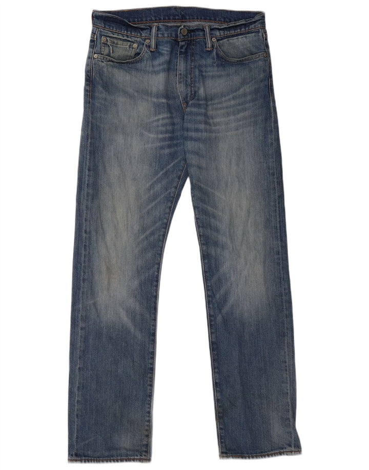 Levi's Herren 513 Slim Straight Jeans W32 L32 Blaue Baumwolle