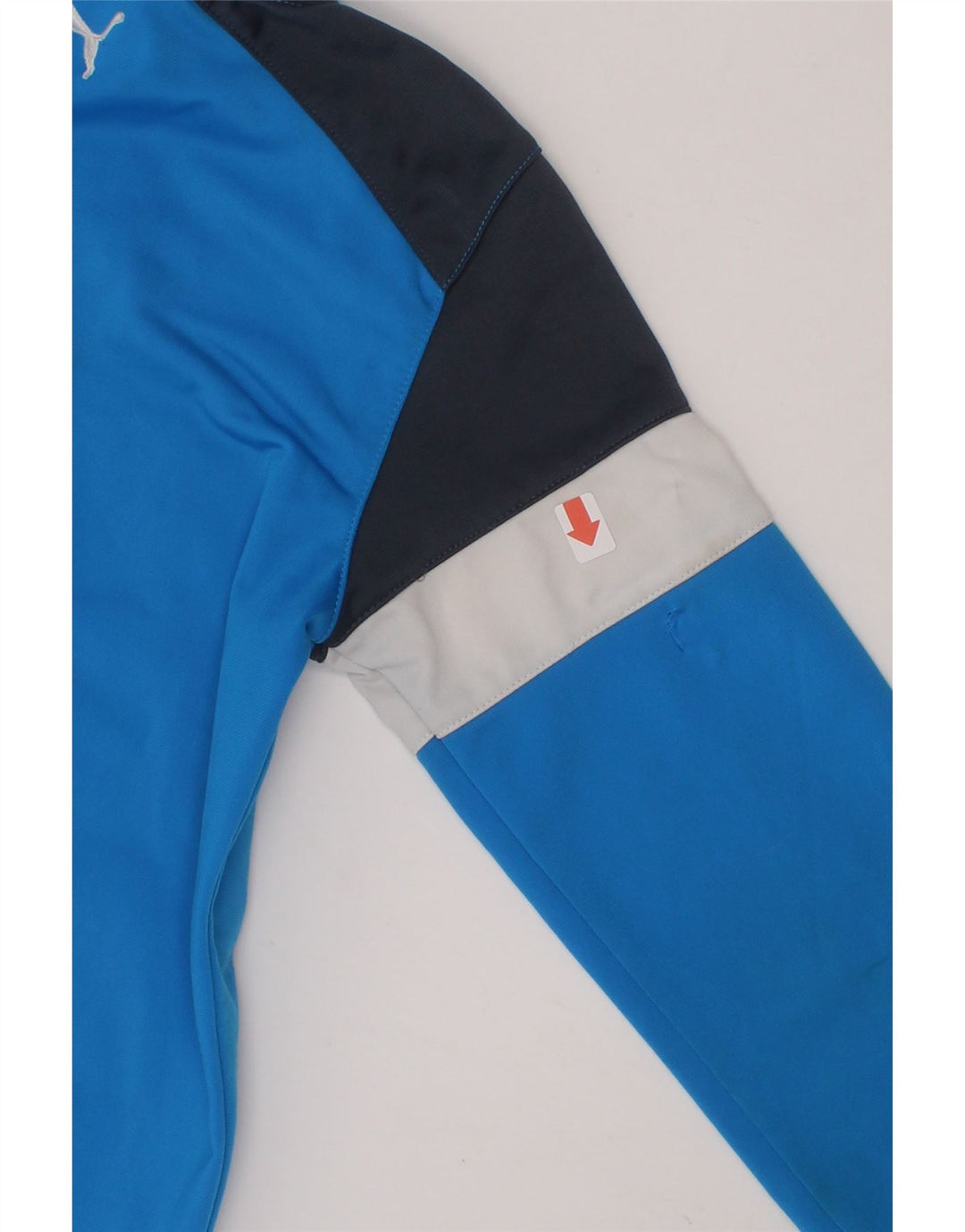 PUMA Boys Tracksuit Top Jacket 5-6 Years Blue Colourblock Polyester Vintage Puma and Second-Hand Puma from Messina Hembry 