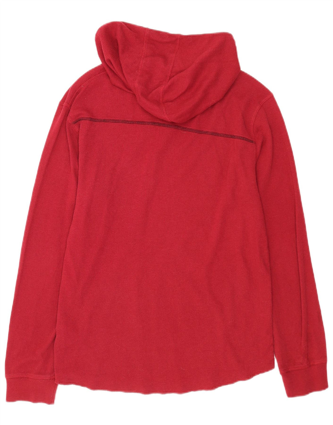 Volcom Herren-Kapuzenpullover mit Knopfkragen, groß, rote Baumwolle