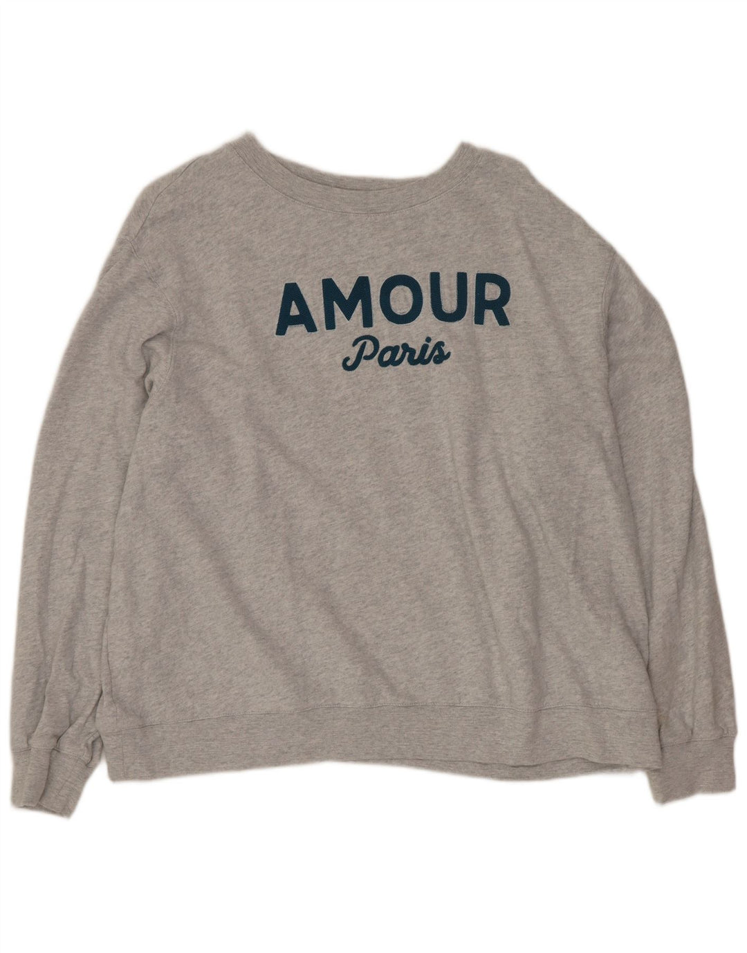 Marks & Spencer Damen-Sweatshirt mit Grafik-Übergröße, Gr. 16, Grau