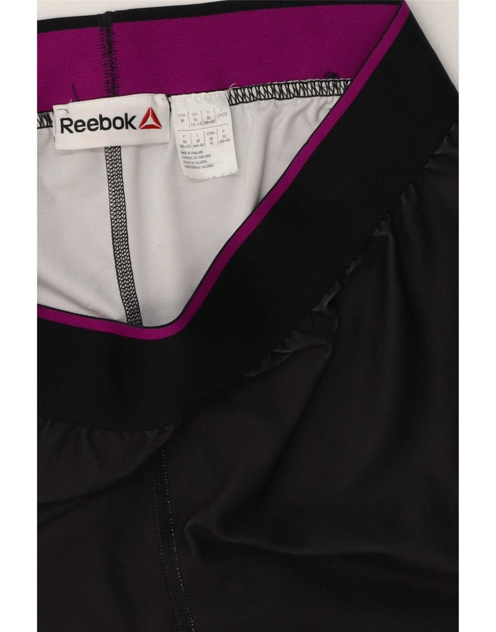 Reebok Womens Graphic Leggings UK 12/14 Medium Schwarz Colourblock