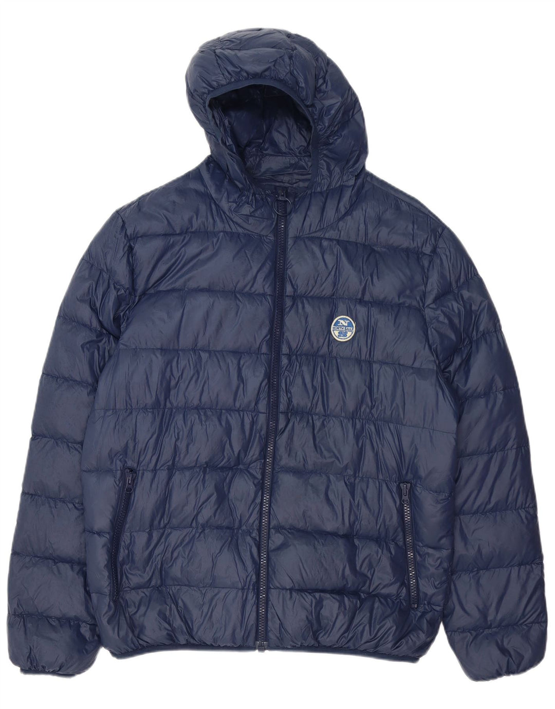 NORTH SAILS Wattierte Herrenjacke mit Kapuze, UK 42 XL, Marineblau, Polyamid