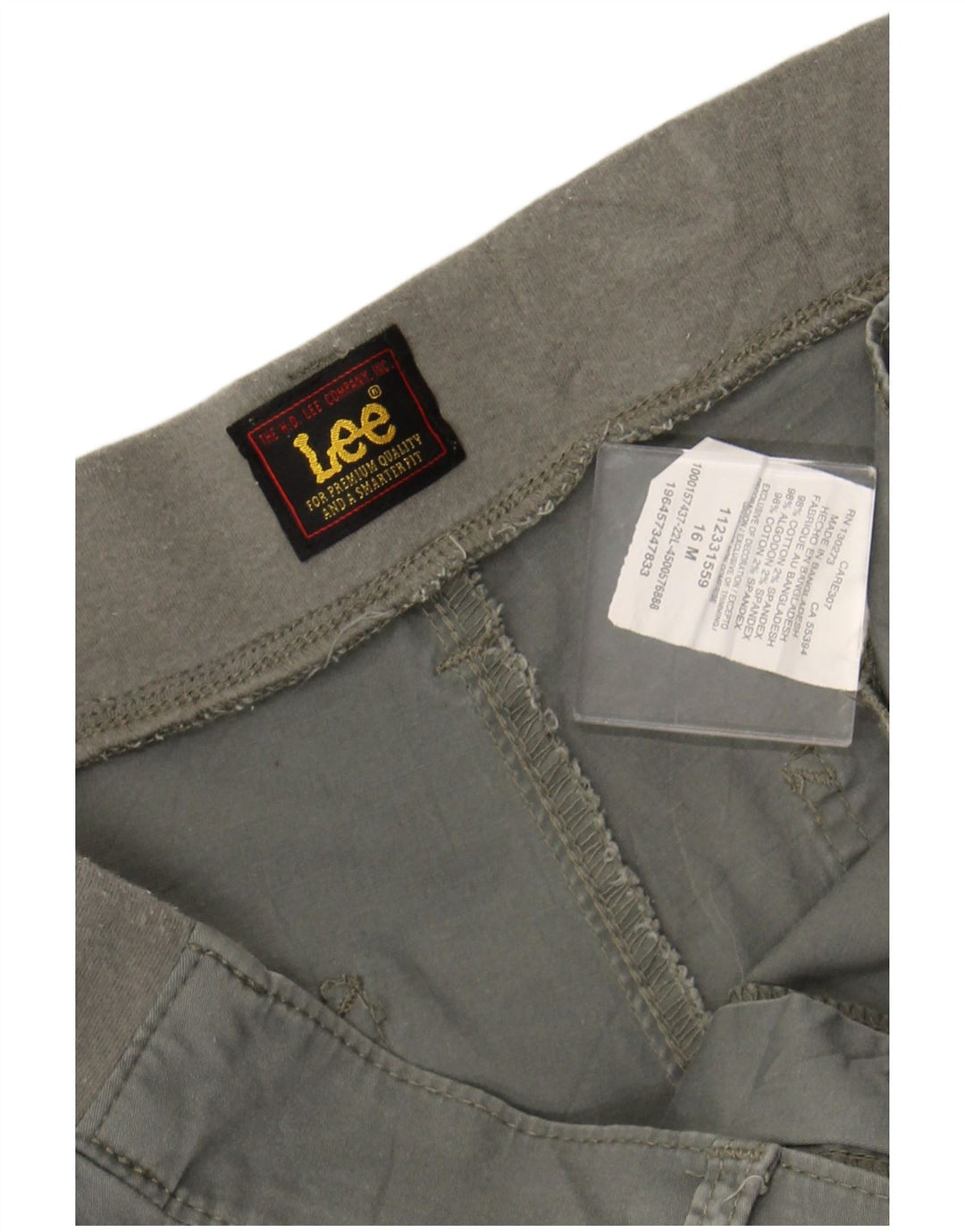 LEE Womens Casual Shorts US 16 2XL W36  Grey Cotton