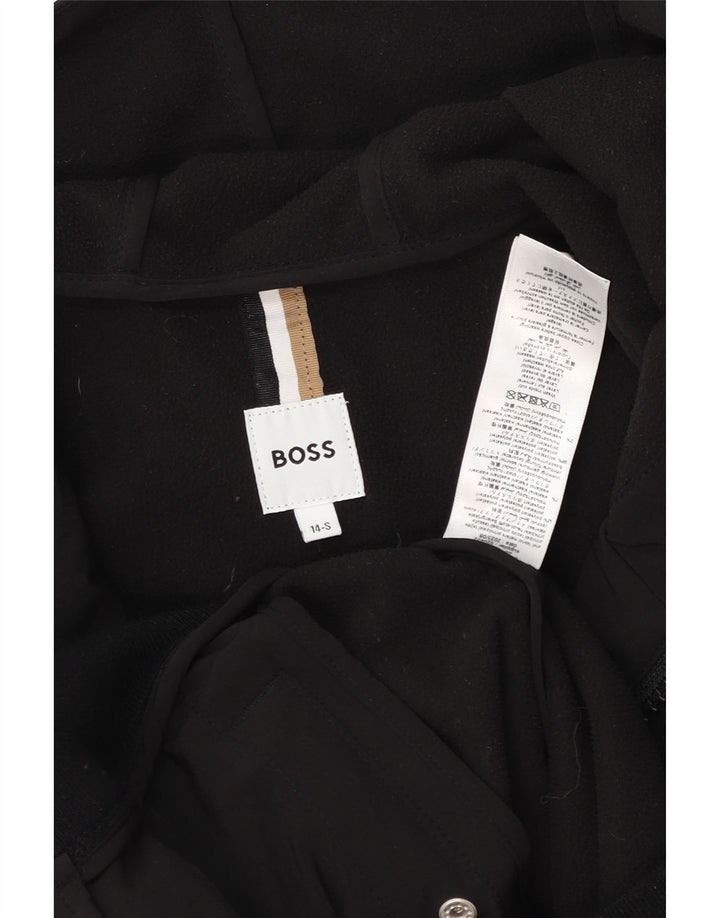 Hugo Boss Jungen-Bomberjacke mit Kapuze, 13–14 Jahre, Größe S, schwarz gestreift