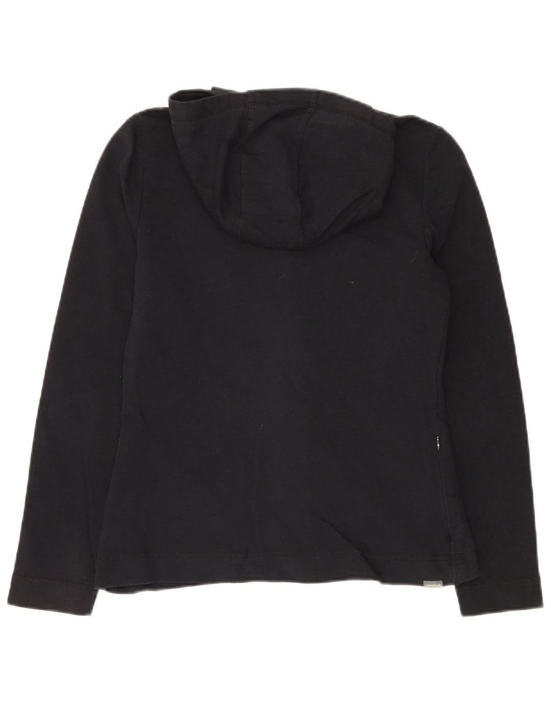 REEBOK Damen-Kapuzenpullover mit Reißverschluss, Gr. 10, Größe S, Schwarz, Baumwolle