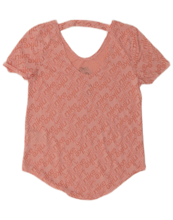 Nike Damen Grafik T-Shirt Top UK 6 XS Rosa Baumwolle