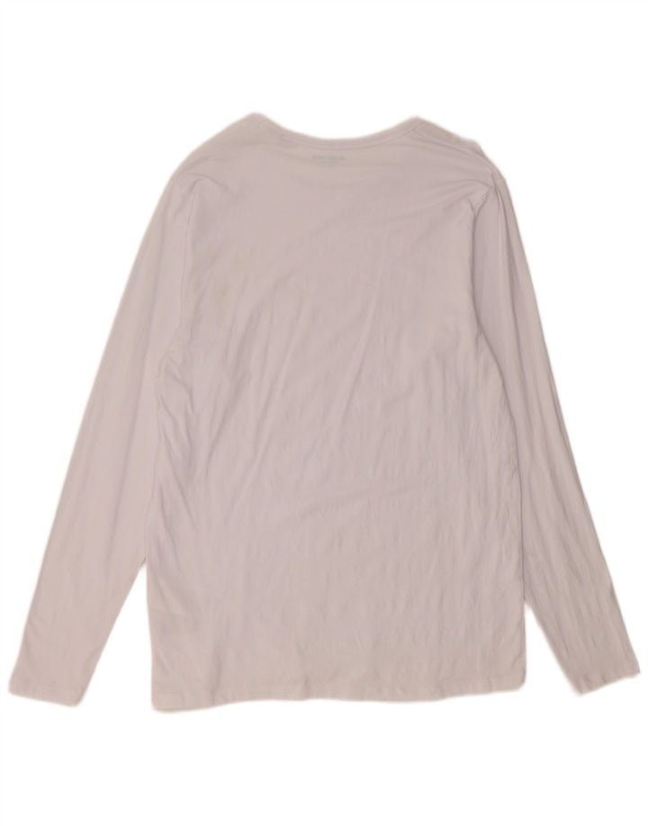 Jack & Jones Herren-Top, langärmelig, XL, weiße Baumwolle