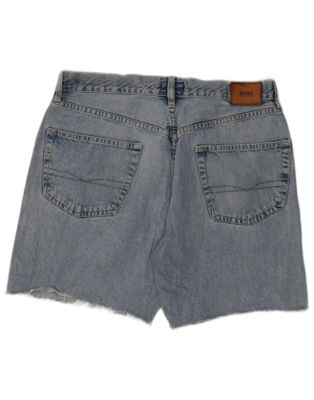 HUGO BOSS Herren Yukon Denim Shorts W36 Große blaue Baumwolle