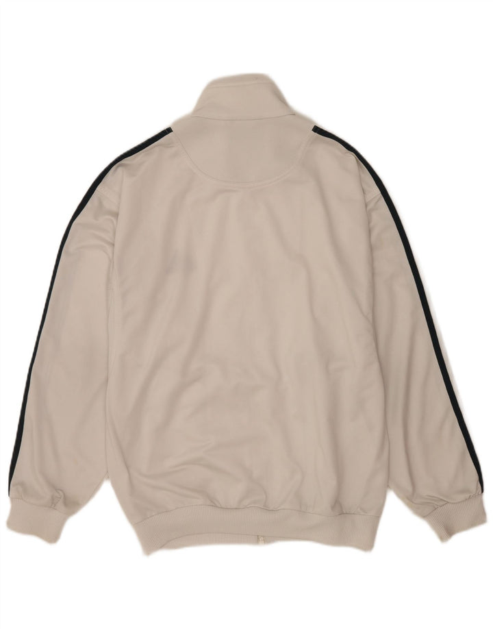 Adidas Herren Trainingsanzug Top Jacke UK 38/40 Mittelweißes Polyester