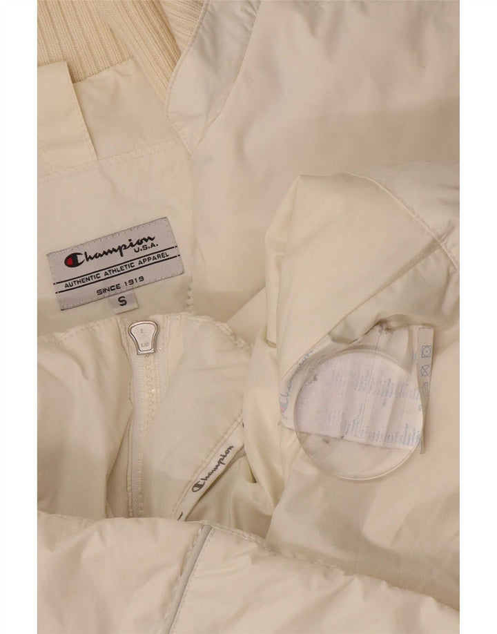 Champion Damen Wattierte Jacke UK 10 Small Weiß Polyamid