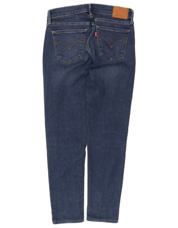 LEVI'S Damen 710 Crop Super Skinny Jeans W28 L25 Blaue Baumwolle