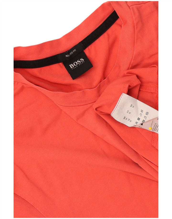 Hugo Boss Herren-T-Shirt mit entspannter Passform, mittelorange Baumwolle
