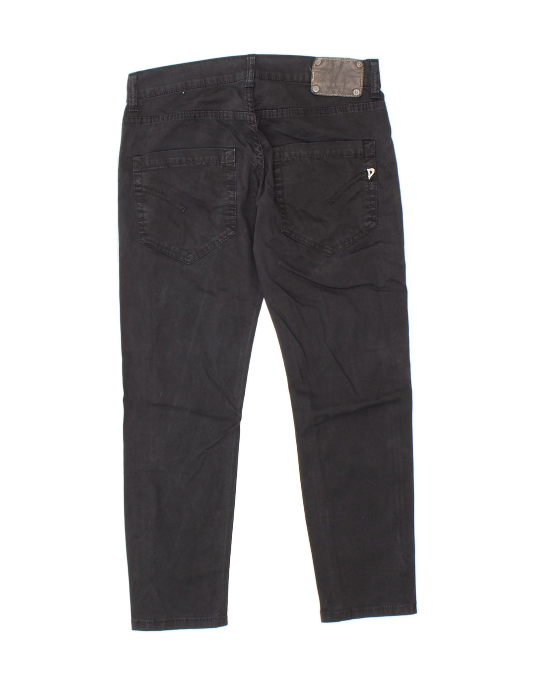DONDUP Womens Slim Cropped Trousers W27 L25 Grey Cotton Vintage Dondup and Second-Hand Dondup from Messina Hembry 