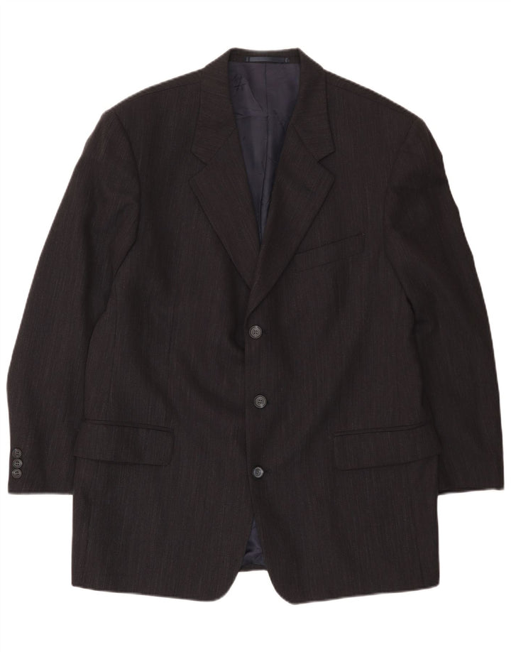 Daniel Hechter Herren 3-Knopf-Blazerjacke UK 40 Große marineblaue Schurwolle