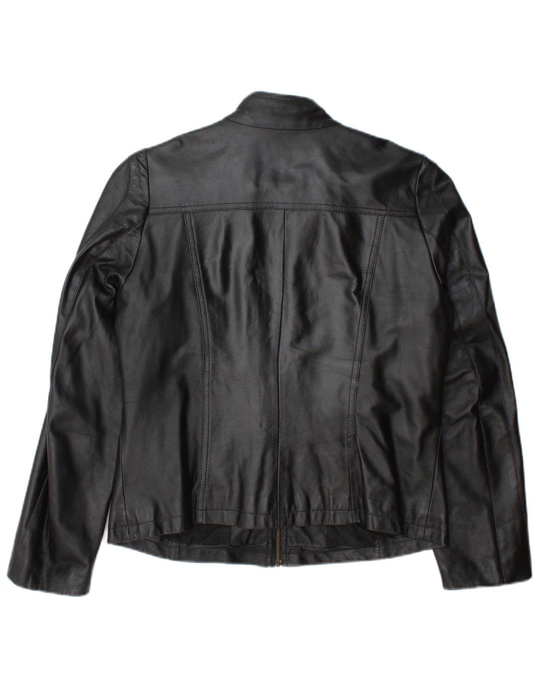 Vintage Damen Lederjacke IT 46 Großes schwarzes Leder