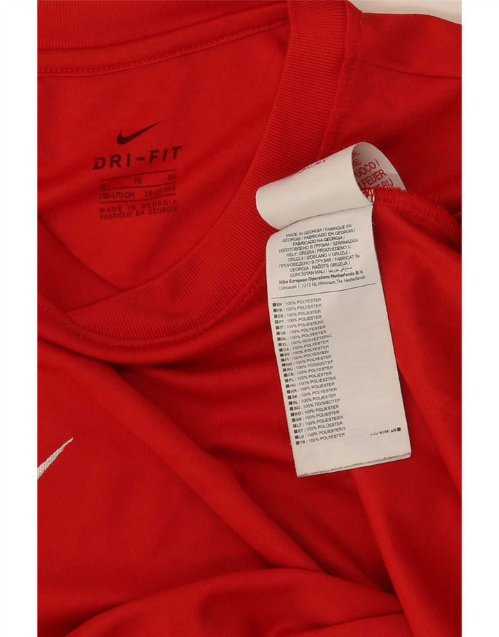 Nike Dri Fit T-Shirt für Jungen, 13–14 Jahre, XL, rotes Polyester