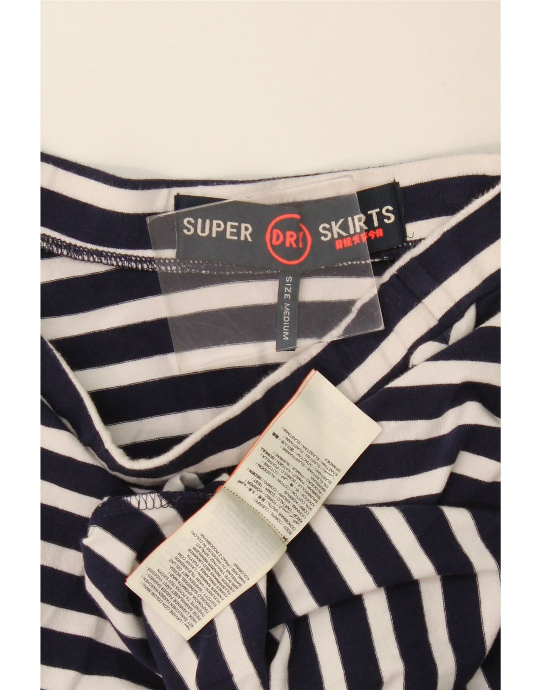 Superdry A-Linien-Rock für Damen, mittelgroß, W28, marineblau, gestreift, Baumwolle