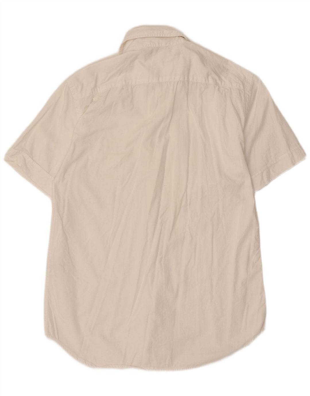 Gas Mens Short Sleeve Shirt Small White Cotton