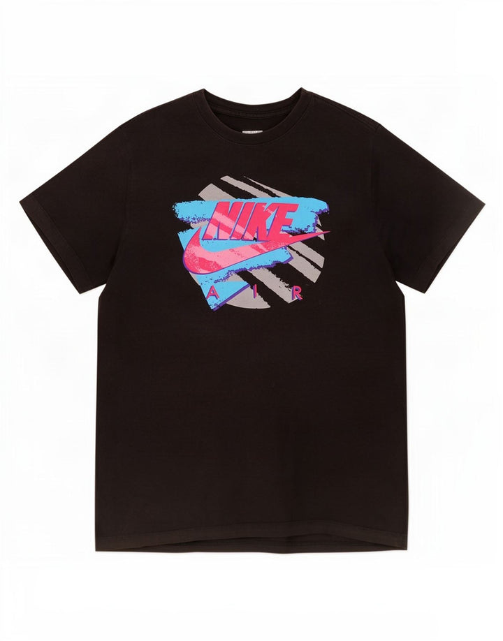 Nike Herren-T-Shirt mit Grafik, mittelgroß, schwarze Baumwolle