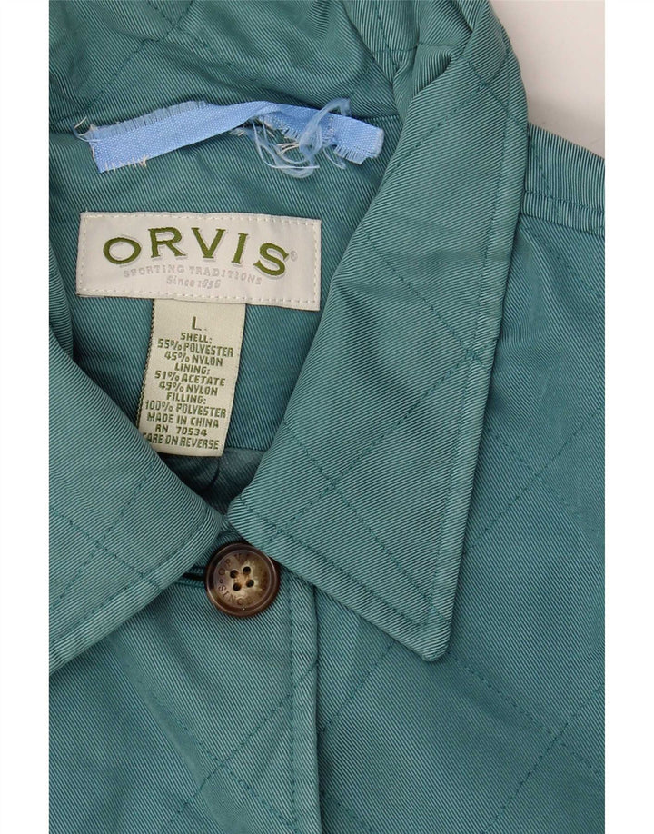 Orvis Damen Steppjacke UK 16 Large Blau Polyester