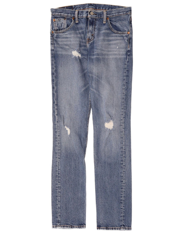 Levi's Damen 511 Distressed Slim Jeans W29 L32 Blaue Baumwolle