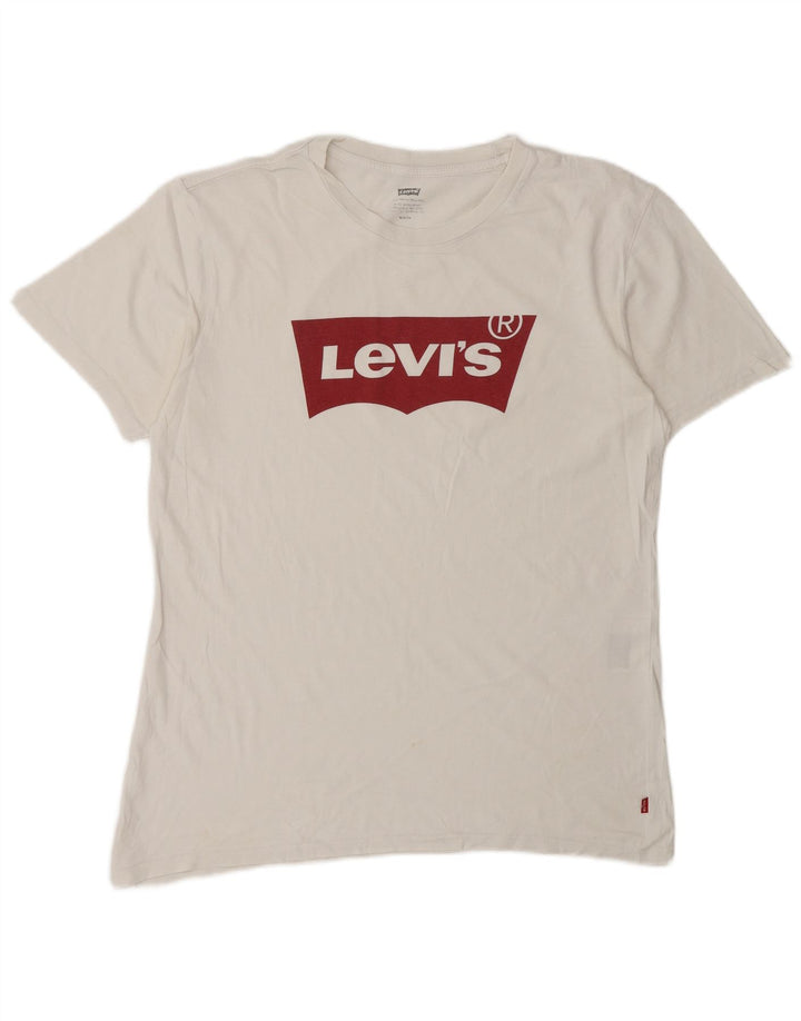 LEVI'S Herren Grafik-T-Shirt-Oberteil Mittelweiß