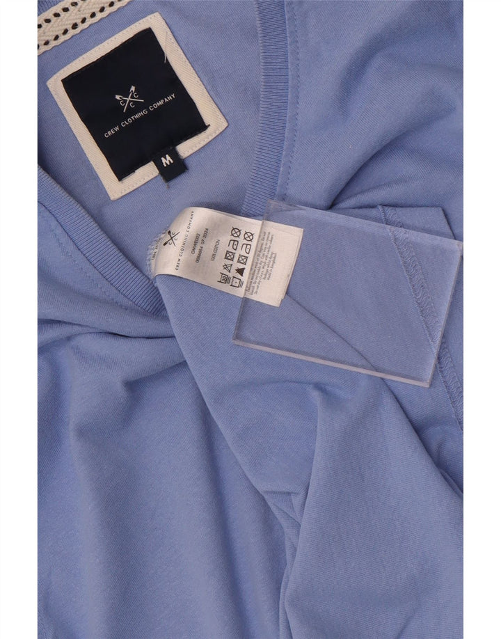 CREW CLOTHING Herren T-Shirt Top mittelblaue Baumwolle