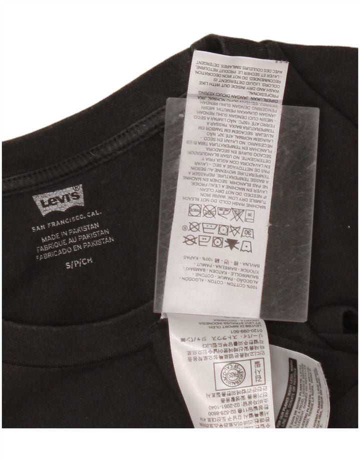 LEVI'S Mens Graphic T-Shirt Top Small Black Cotton