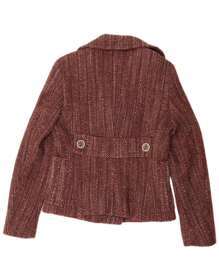 Max & Co. Zweireihiger Damen-Blazer UK 12 Mittelbraun gefleckt