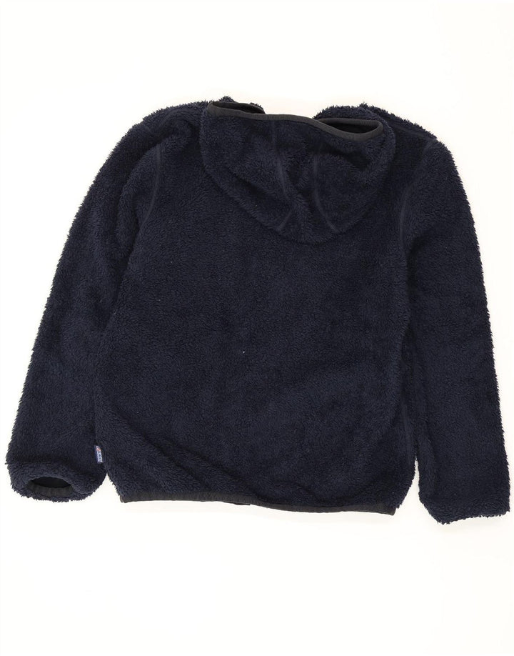 K-Way Herren-Fleecejacke mit Kapuze, wendbar, Größe 40, Marineblau, Polyester