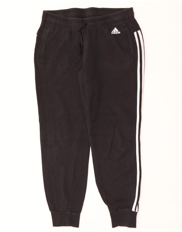 Adidas Damen Trainingshose Jogger UK 16/18 Große schwarze Baumwolle