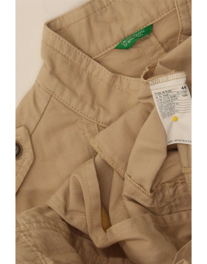 Benetton Damen Militärjacke IT 44 Mittelbeige Baumwolle