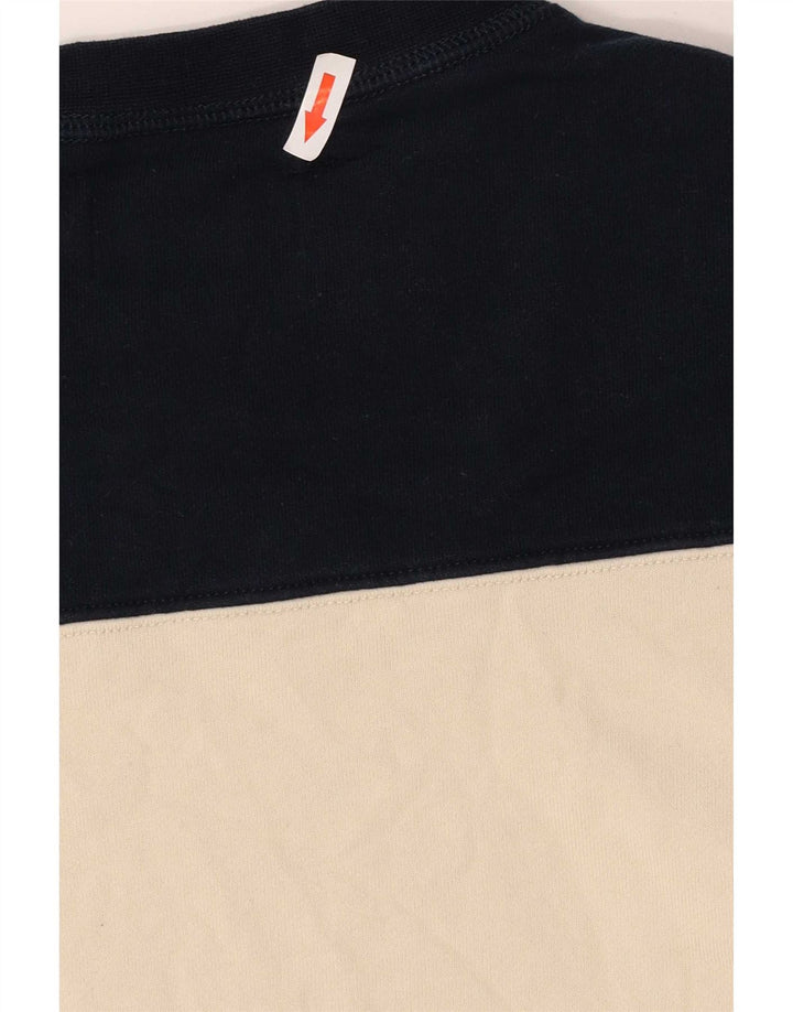 Marks & Spencer Herren-Sweatshirt-Pullover, mittelgroß, marineblau, gestreift, Baumwolle
