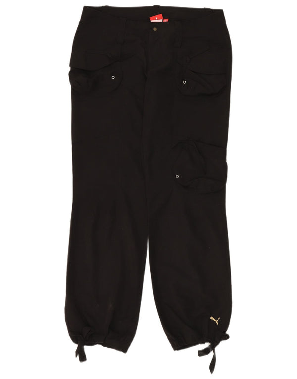 Puma Damen Loose Fit Jogger Cargo Hose UK 12 Medium W34 L32 Schwarz