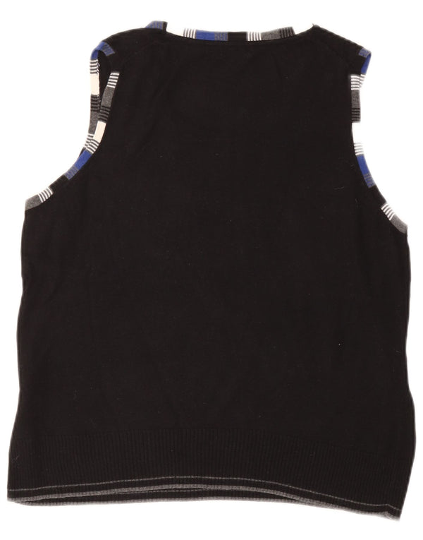 Hobbs Damen Weste Top UK 16 Large Schwarz Baumwolle