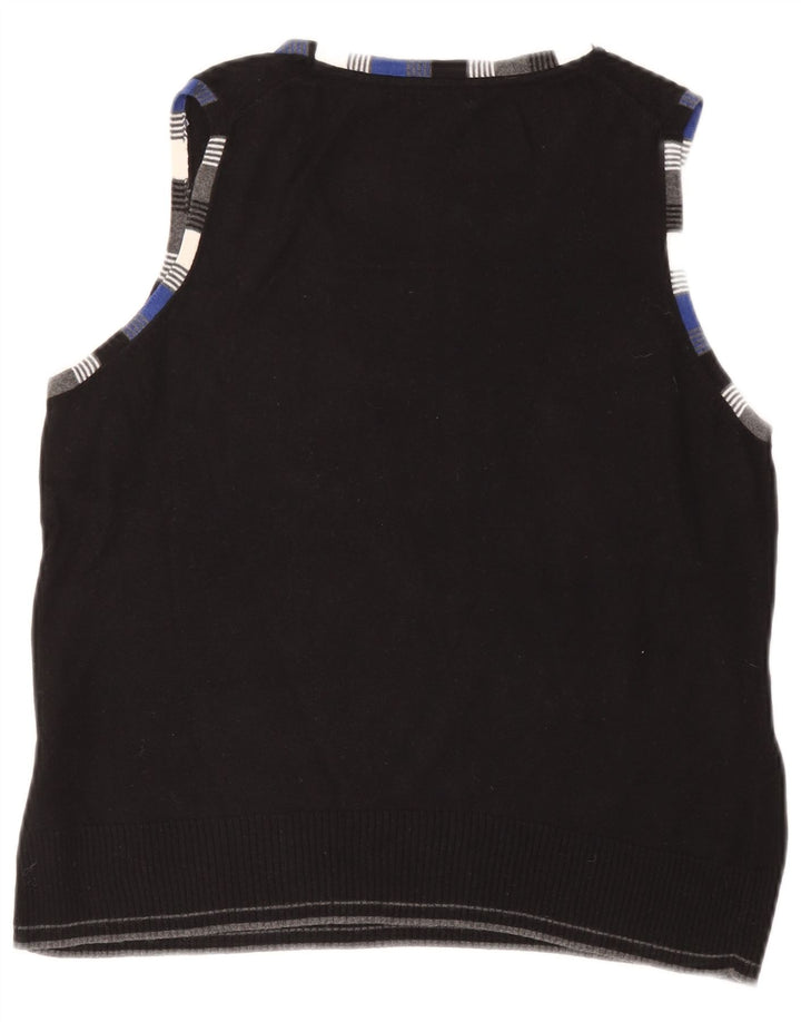 Hobbs Damen Weste Top UK 16 Large Schwarz Baumwolle