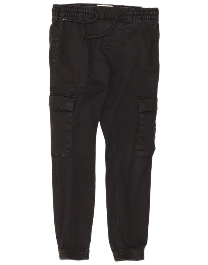 Calvin Klein Damen Joggers Cargohose Medium W30 L28 Schwarz Baumwolle
