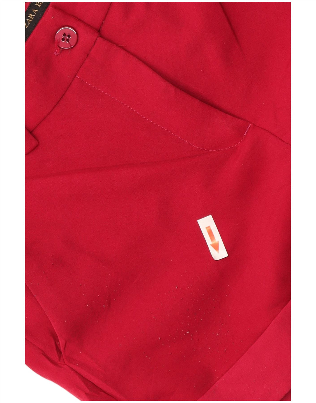Zara Damen Chino-Shorts, Größe S, W26, Rot, Polyester