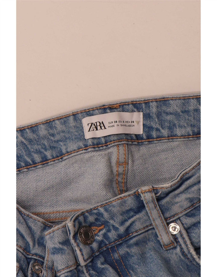 Zara Damen Straight Jeans EU 38 Small W28 L32 Blaue Baumwolle
