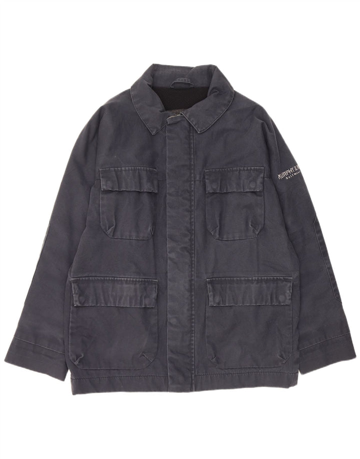 Murphy & Nye Herren-Utility-Jacke UK 38, mittelmarineblaue Baumwolle