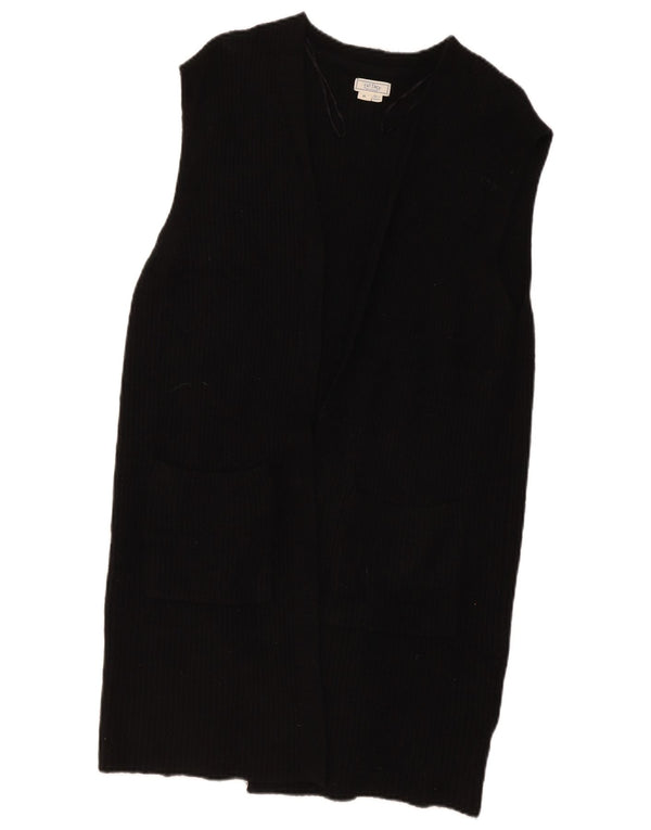 Fat Face Damen Longline Open Cardigan Pullover UK 14 Mittelschwarze Wolle