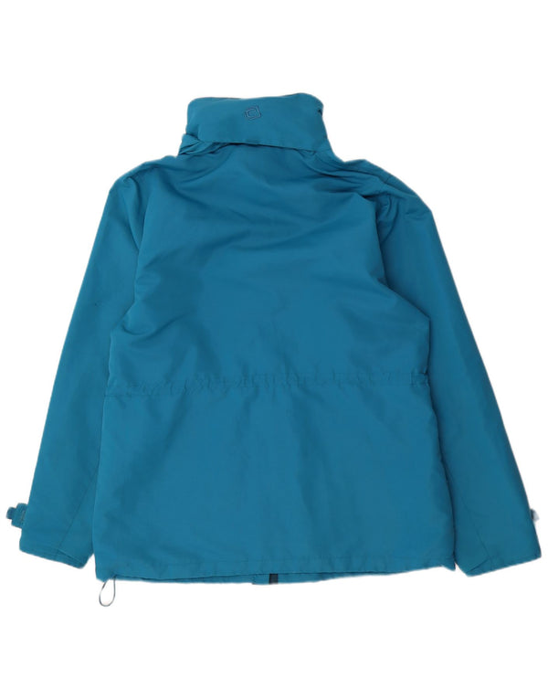 Mountain Essentials Damen Regenjacke UK 14 Large Blaues Nylon