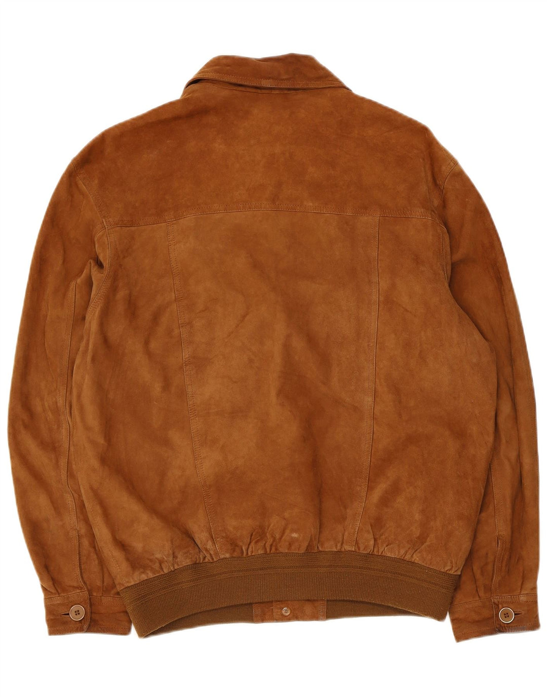 Vintage Herren Wildleder Bomberjacke IT 50 Großes braunes Leder