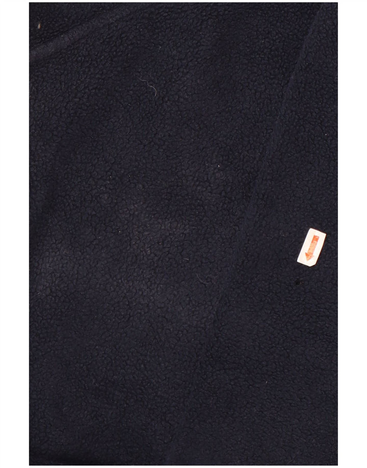 Kappa Herren-Fleecepullover mit Reißverschluss am Hals, mittleres marineblaues Polyester