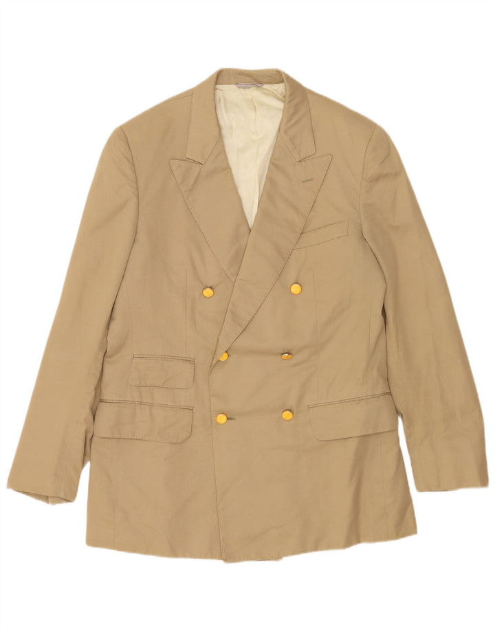 DUNHILL Herren Zweireiher-Blazerjacke UK 38 Mittelbeige