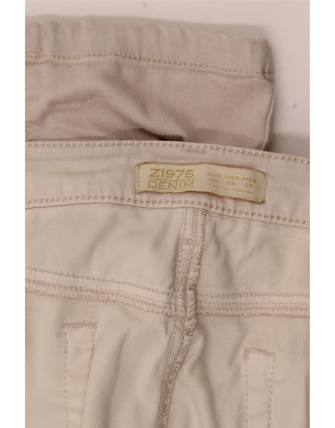 Zara Damen Slim Freizeithose EU 40 Medium W30 L32 Beige