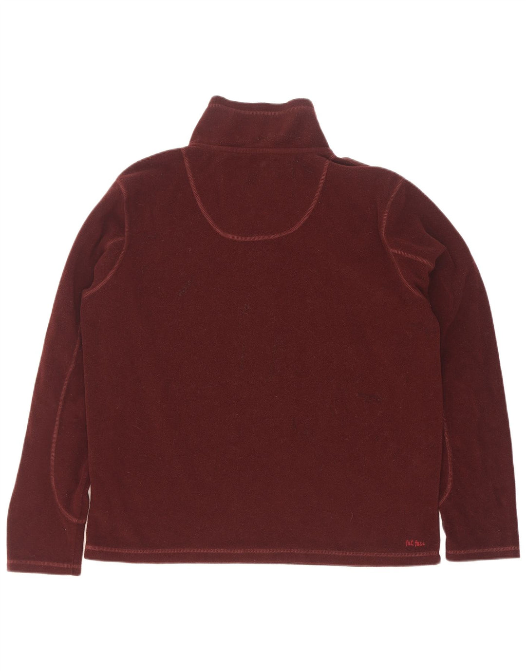 Fat Face Herren-Fleecepullover mit Reißverschluss am Hals, groß, kastanienbraunes Polyester