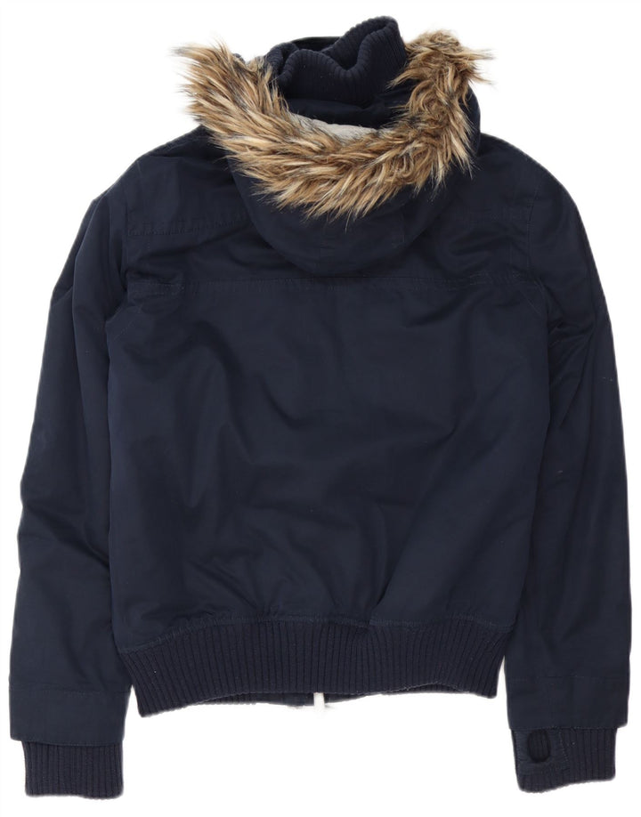Superdry Herren The Windbomber Bomberjacke mit Kapuze, UK 38, Mittelmarineblau