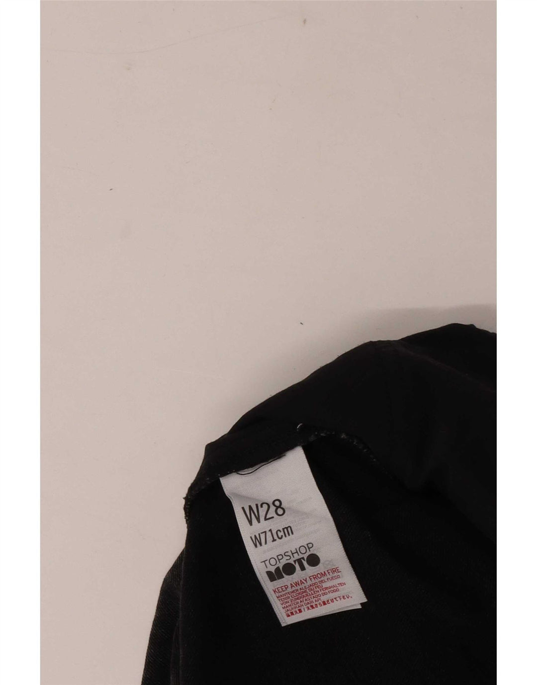 Topshop Damen Mini-Jeansrock W28 Mittelschwarze Baumwolle