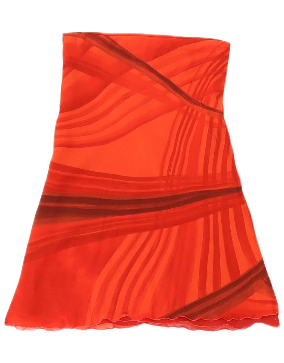 Dream Damen A-Linienrock UK 8 Small W27 Rot gestreifte Viskose